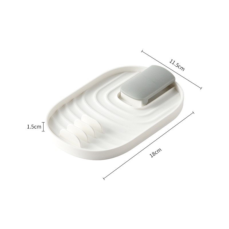 Kitchen Spatula Holders Spoon Fork Rack Shelf Pot Lid Organizer Chopsticks Spoon Rest Non-slip Silicone Pad Storage Accessories: Light Grey