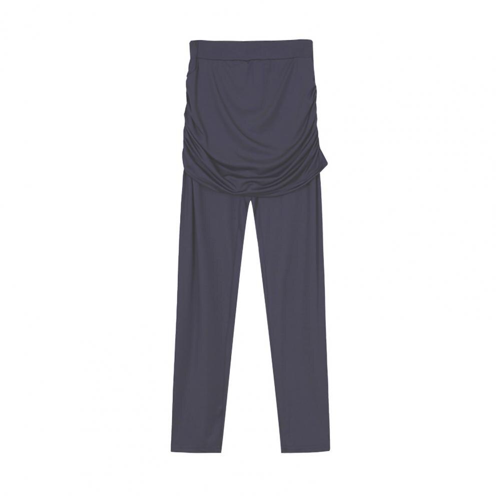 Calças saia calças respiráveis saia rasgo resistente fino ajuste prático longo magro leggings saia: M / Navy Blue