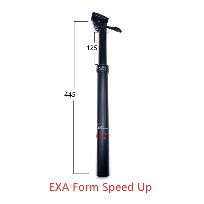 KS EXAForm-Tubo de asiento de bicicleta, tija de sillín de altura ajustable, Control manual, 27,2/30,9/31,6mm