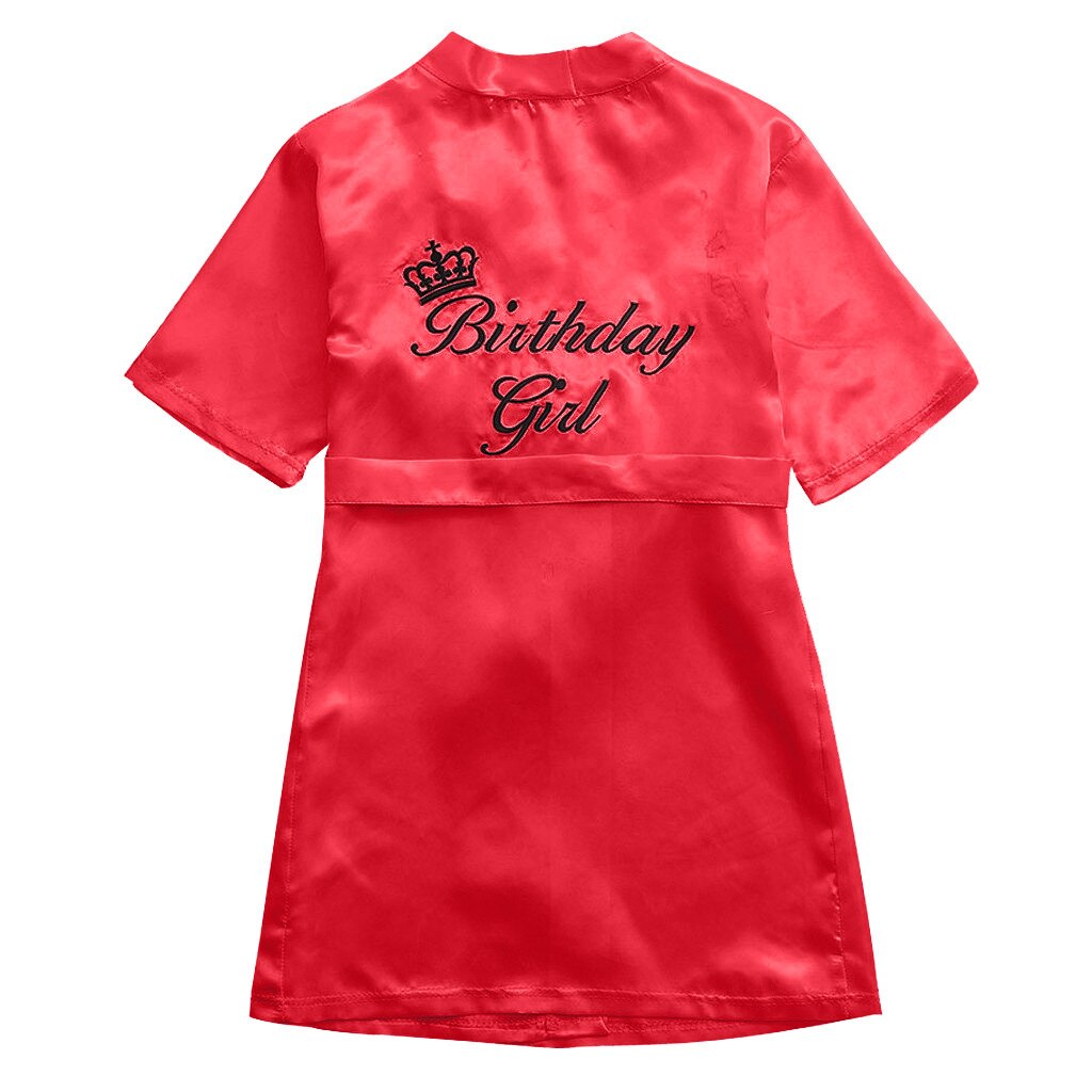 Red Robe For Baby *45 Toddler Baby Girls Solid Silk Satin Kimono Bat... – Vicedeal