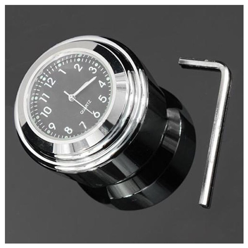 7/8" 1" Universal Motorcycle Bike Handlebar Mount Dial Clock Waterproof