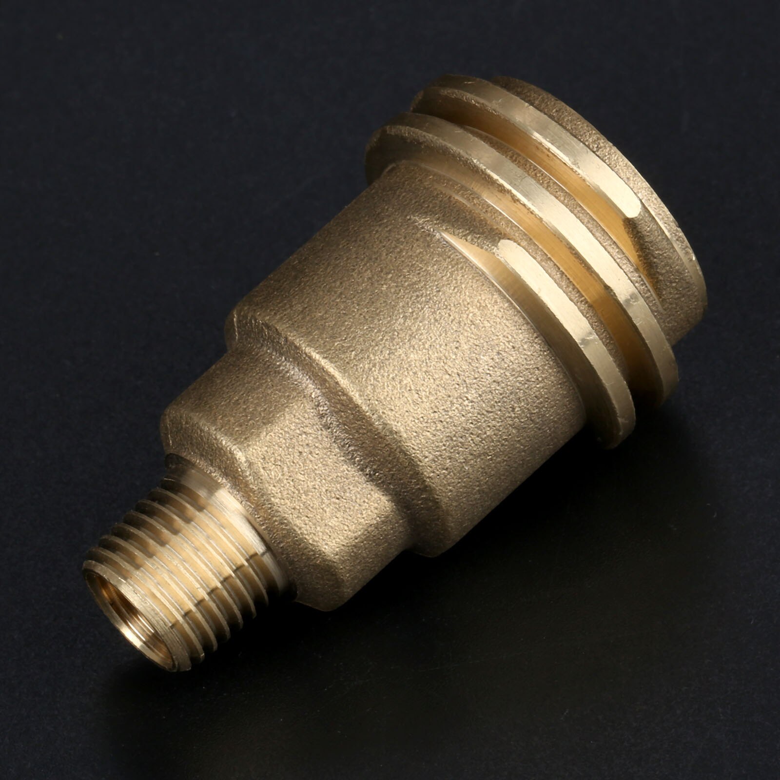 1set Solid Brass Propane Gas Pipe Thread Adapter(Male QCC-1 To 1/4inch- Male) QCC1/Type 1 Male POL Female Connection BBQ Stove