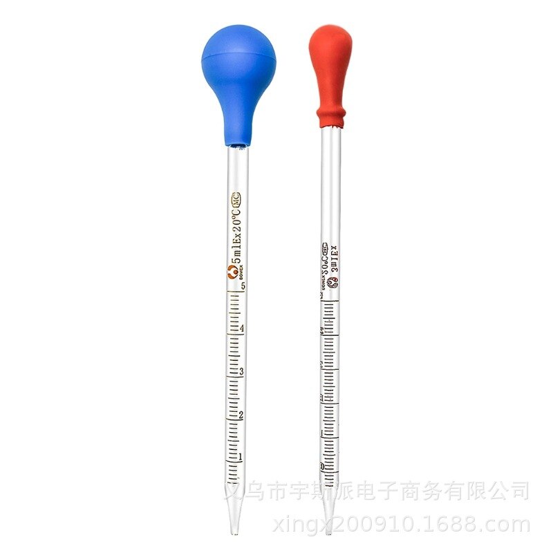 10-piece Glass Pipettes Graduated Dropper 0.5 Ml 1 Ml 2 Ml 3 Ml 5 Ml 10 Ml Long Glass Candle Making Kit