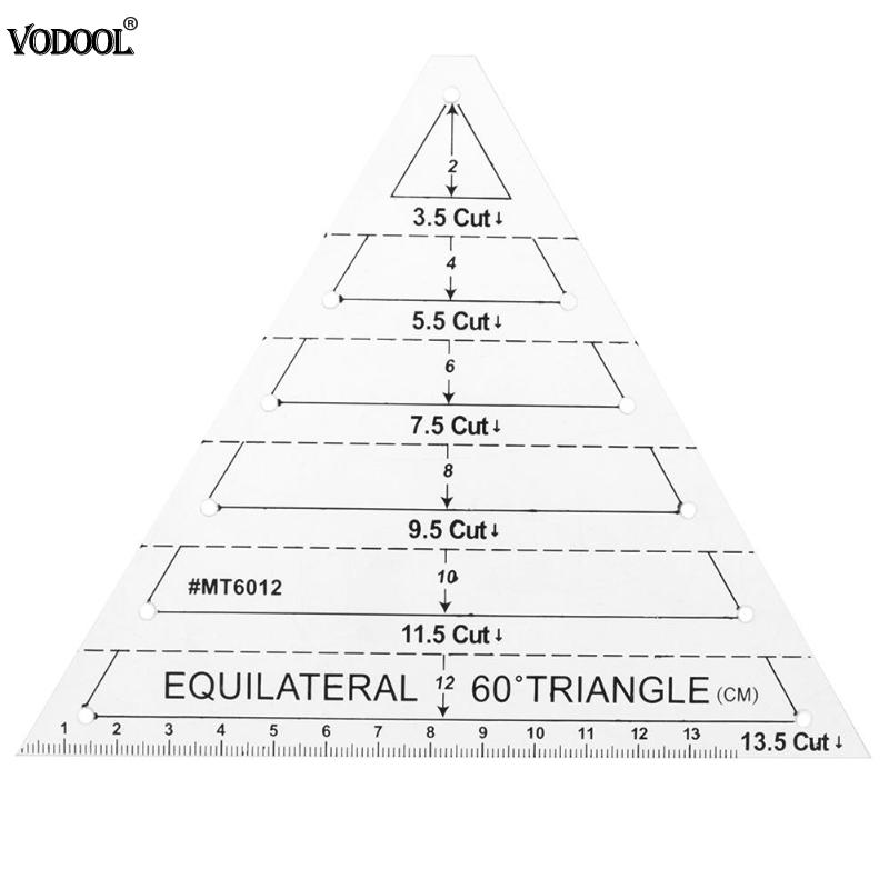 Transparent Acrylic Rulers Patchwork Craft Quilting Ruler Cutting Rulers Scale DIY Handmade Tailor for Home Sewing Tools Hexagon: 60 Triangle