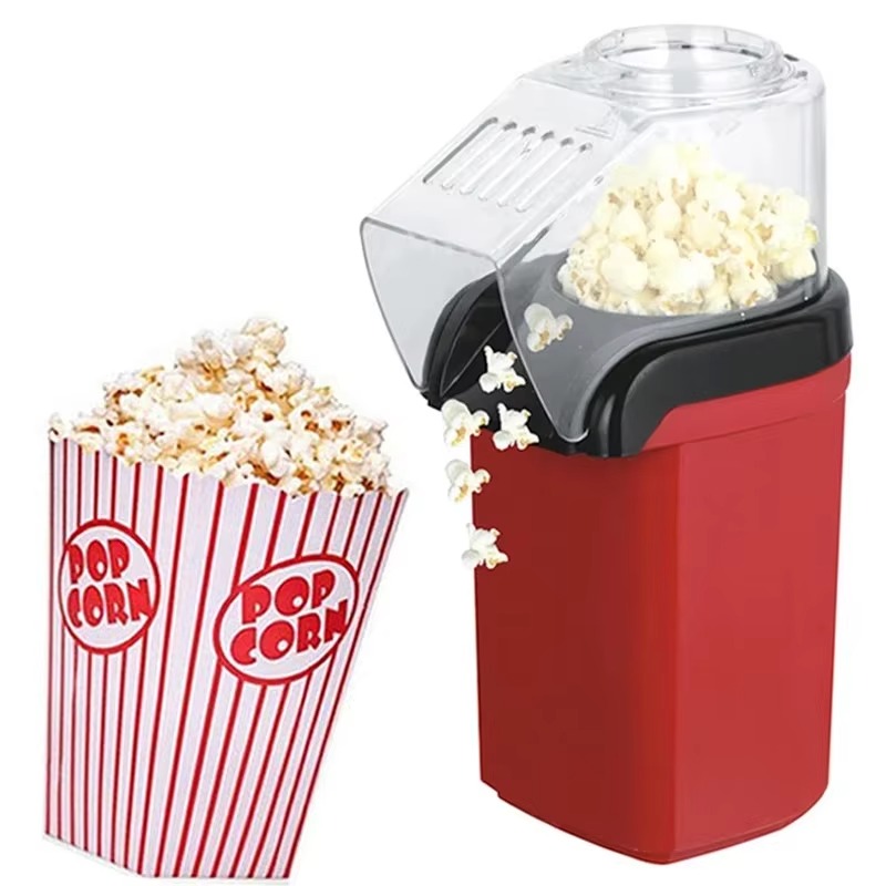 Macchina per popcorn Popper per mais senza olio ad aria calda sana, piccole pentole per popcorn domestiche Macchina per popcorn completamente automatica Snack natalizi
