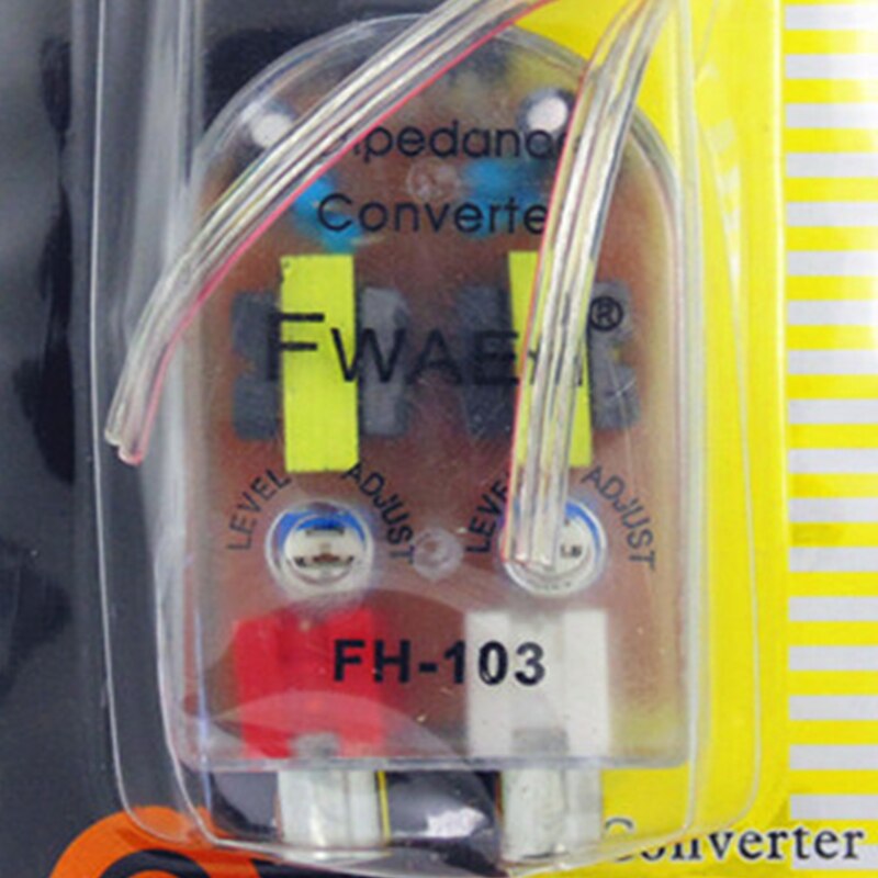 Høj til lav højttaler til rca line impedans konverterbil
