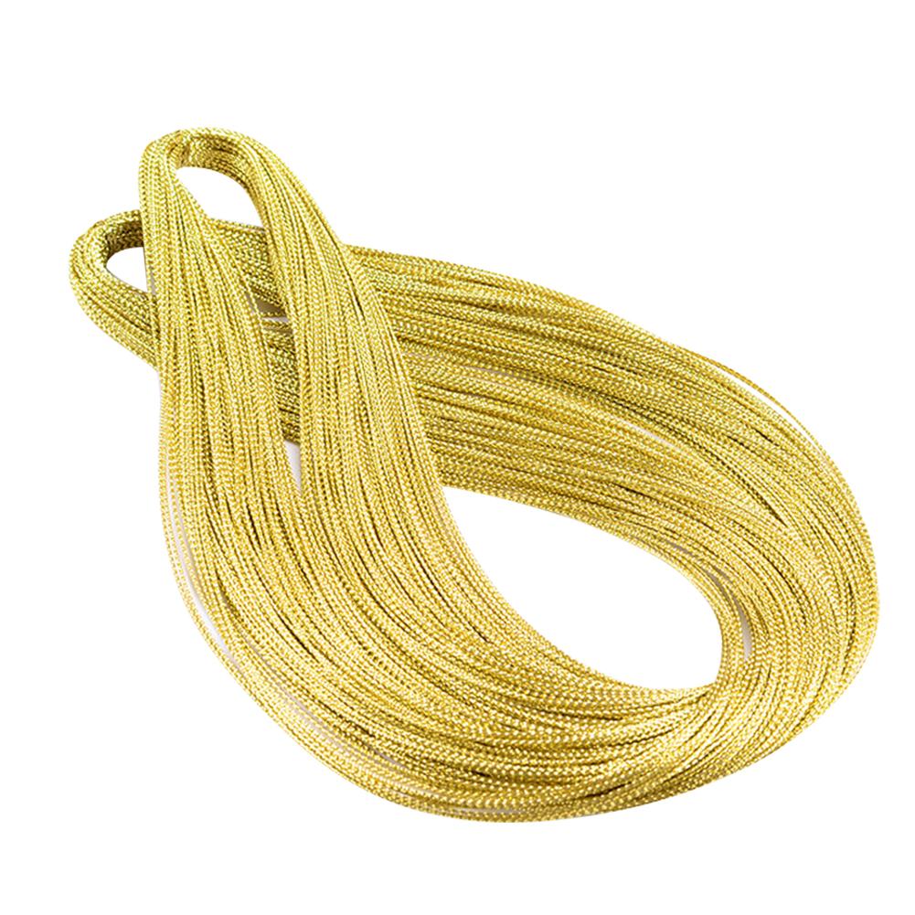 100M Packaging Metallic Cord Jewelry Thread Craft String DIY Tag Lanyard Packaging Tags For Clothing Toys Food Art Tools: light gold