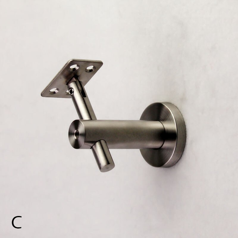 Stainless steel solid combination wall bracket handrail bracket stairs fixing bracket stairs hardware accessories: C  one piece