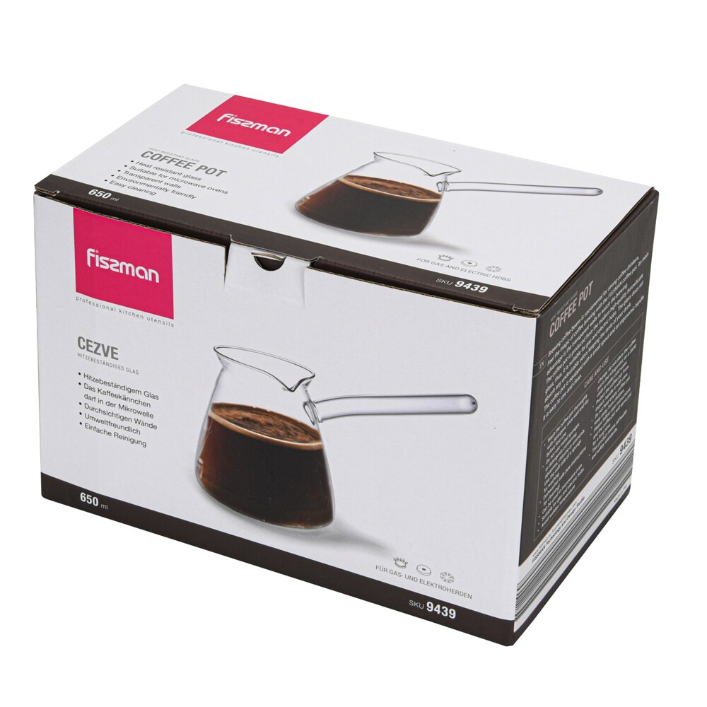 Lämmönkestävä lasi turkkilainen kahvipannu 500/650ml turkki manuaalinen kahvinkeitin läpinäkyvä espresso kahvinkeitin vedenkeitin tee