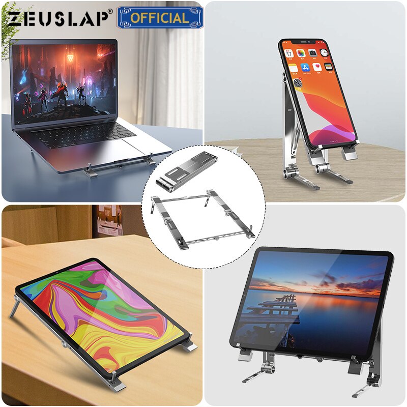 Zeuscloth supporto per Monitor portatile pieghevole Tablet da scrivania Base per Notebook supporto per Laptop supporto per MacBook Air Pro Mac PC Computer