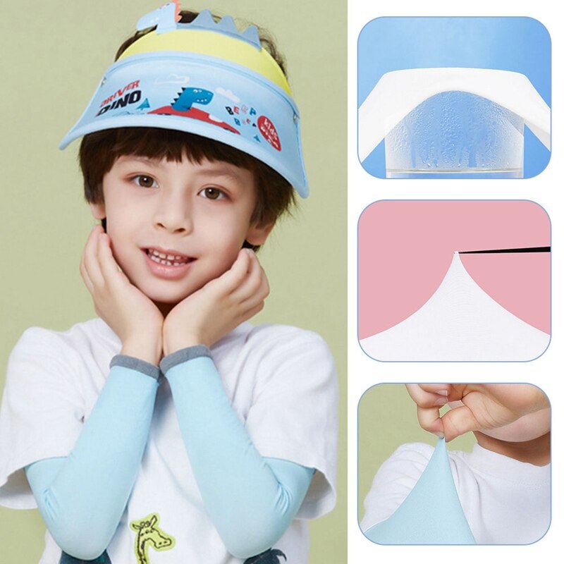 1pair Elastico Del Fumetto Per Bambini di Raffreddamento Maniche Braccio per le Ragazze Dei Ragazzi Del Sole di Estate UV di Protezione di Sport dei bambini Del Polsino di Ghiaccio braccio di seta Unisex