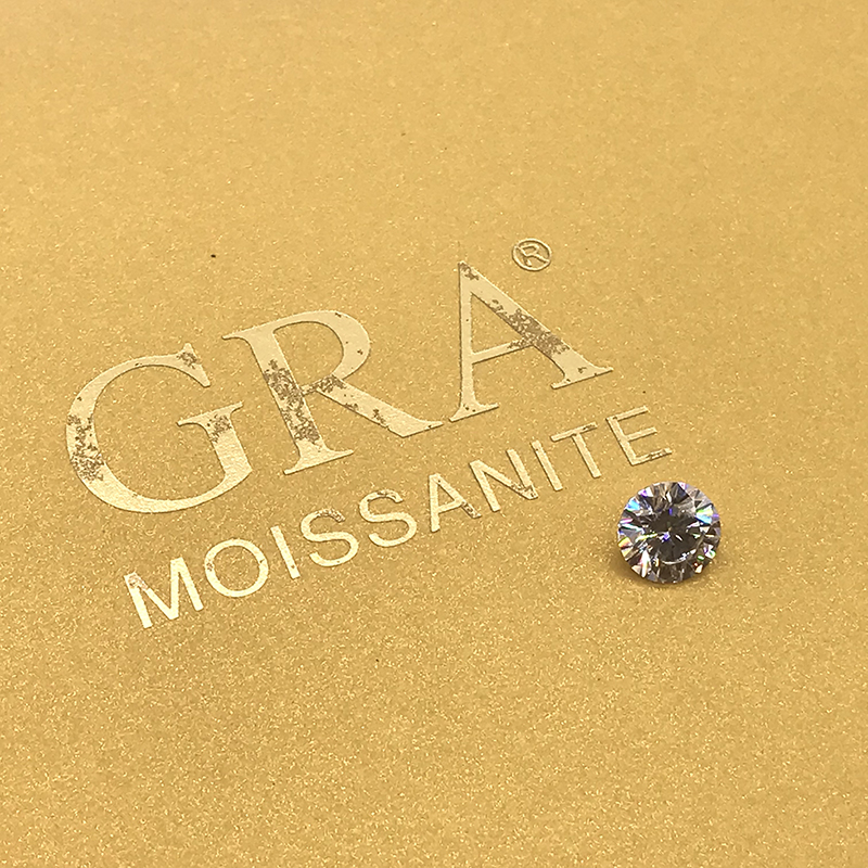 Moissanita suelta, 1,0 CT, quilate, 6,5mm, IJ, Color redondo, excelente corte, joyería, pulsera, anillo de diamante, material