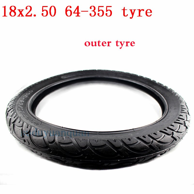 18x2.50 64-355 tire inner tube fits Electric motorcycle battery tricycle 18 inch electric bicycle tire 18x2.5 tube tyre: outer tyre