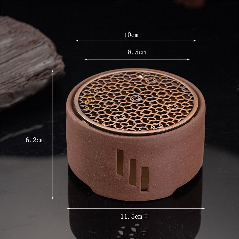Estufa de té japonesa de cerámica, estufas de té cálidas de Kung Fu chino, Accesorios para Juego de té, soporte calentador de tetera, decoración de Base Vintage: D Style