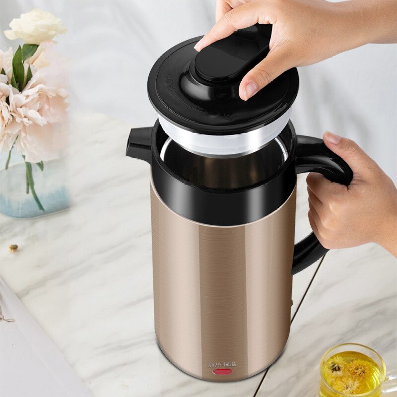 Dubbel anti- skållning elektrisk vattenkokare automatisk avstängning rostfritt stål carving mönster köksmaskiner