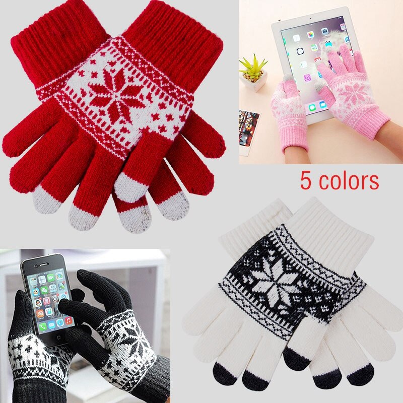 1 paar Zachte Winter Mannen Vrouwen Touch Screen Handschoenen Texting Capacitieve Smartphone