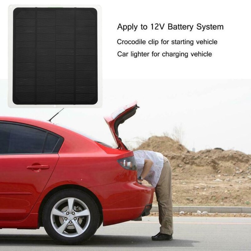 Protable Car Solar Panel Charger Kit Outdoor Emergency Electric Board for Outdoor Car Home Improvement Electrical Parts