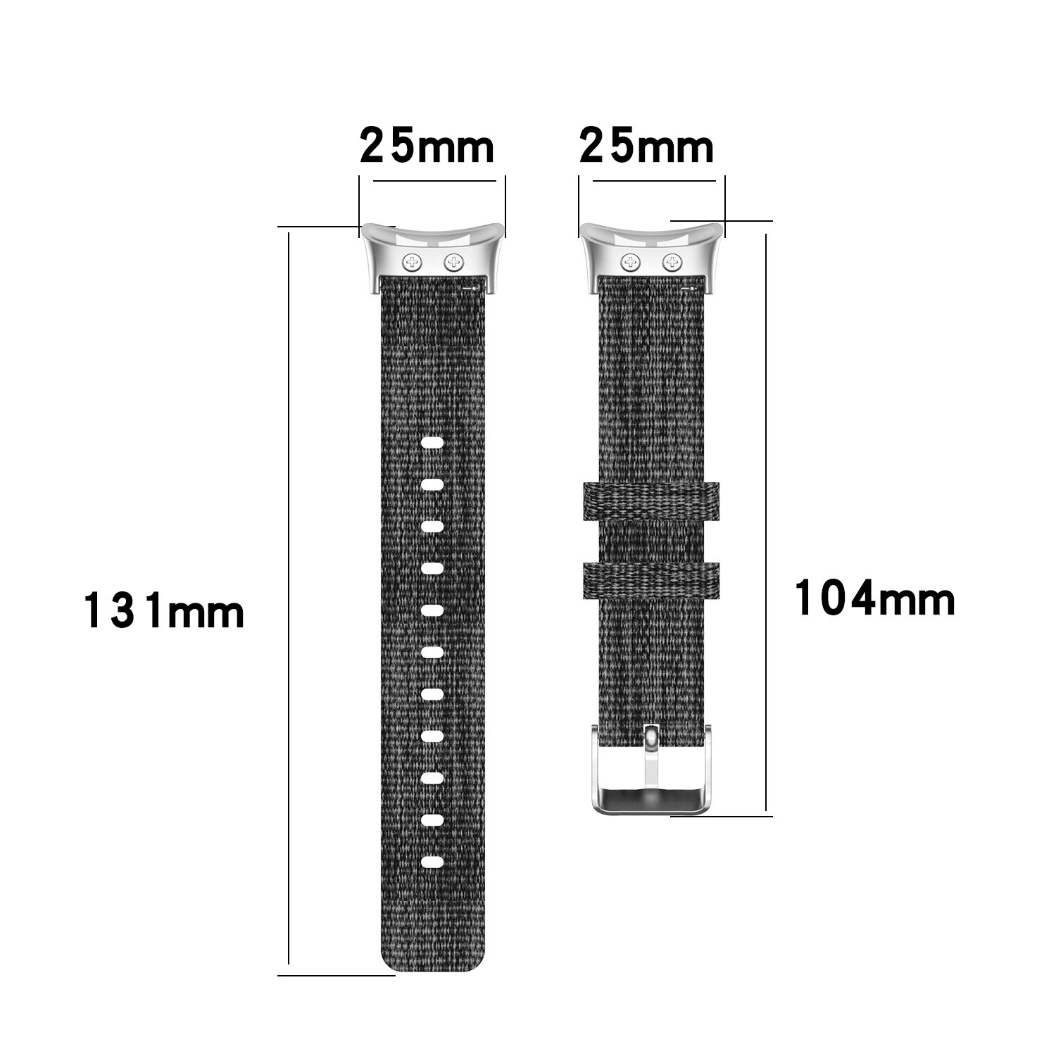 Fifata klockarmband för garmin forerunner 35 / 30 smartarmband för garmin forerunner 30 / 35 ersättningsarmband i canvas för smartklocka