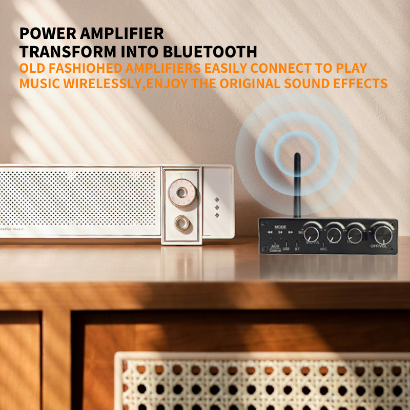 Receptor de Audio con Bluetooth 5,4, adaptador inalámbrico DSP, convertidor Coaxial DAC, USB, u-disk, Play 6,5, micrófono, Karaoke