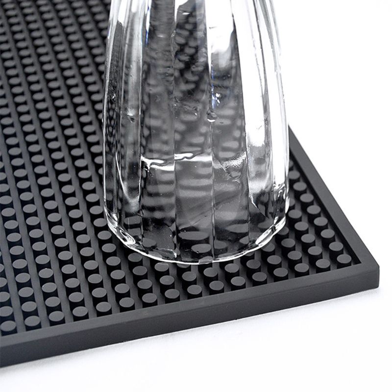 Black Bar Mat Rubber Bar Service Spill Mat Rubber Bar Mat Bar Runner Glass Drip Tray Beer Drink Rail Bars Service Mat