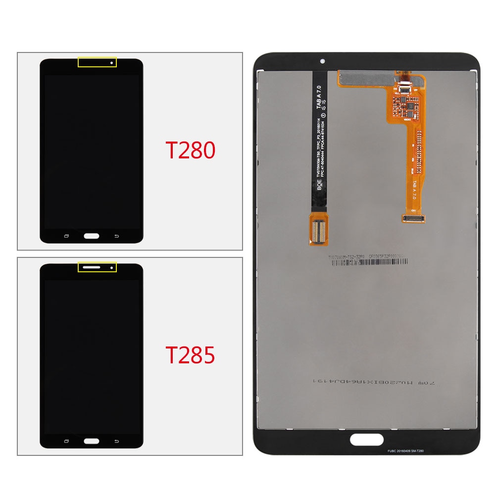 SM T280 LCD For Samsung Galaxy Tab A 7.0 SM-T280 LCD SM-T285 T285 Display Touch Screen Digitizer Assembly Matrix Parts 7"