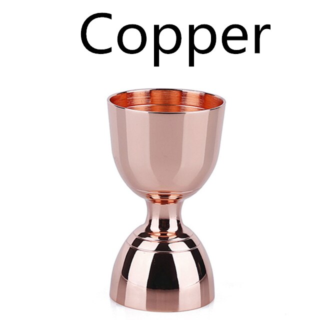 Jigger de cóctel de acero inoxidable, medidor de bebidas, Bar, campana, taza de tiro de licor, herramienta de camarero, 30ml/60ml: Copper Plated
