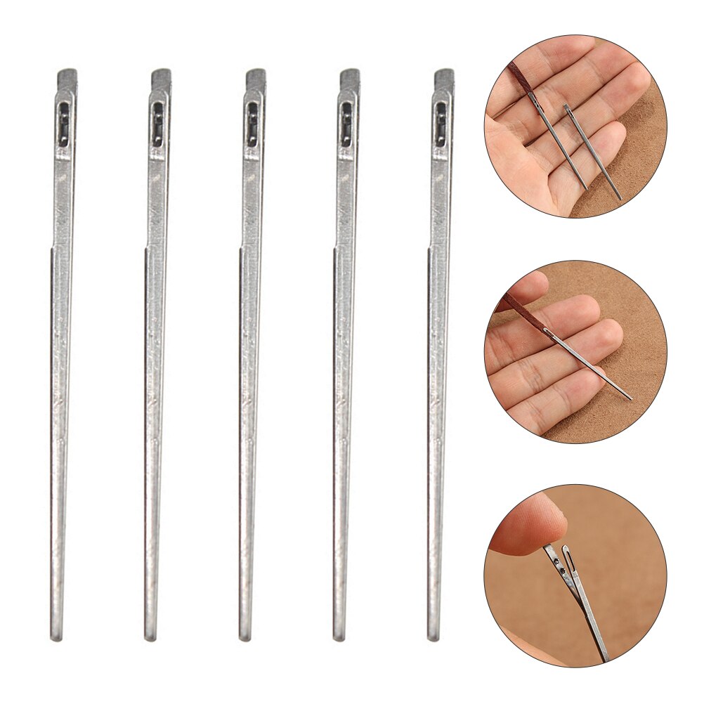 5pcs Useful Weaving Leather Thread Needle Braiding Leather Rope DIY Needles: Default Title