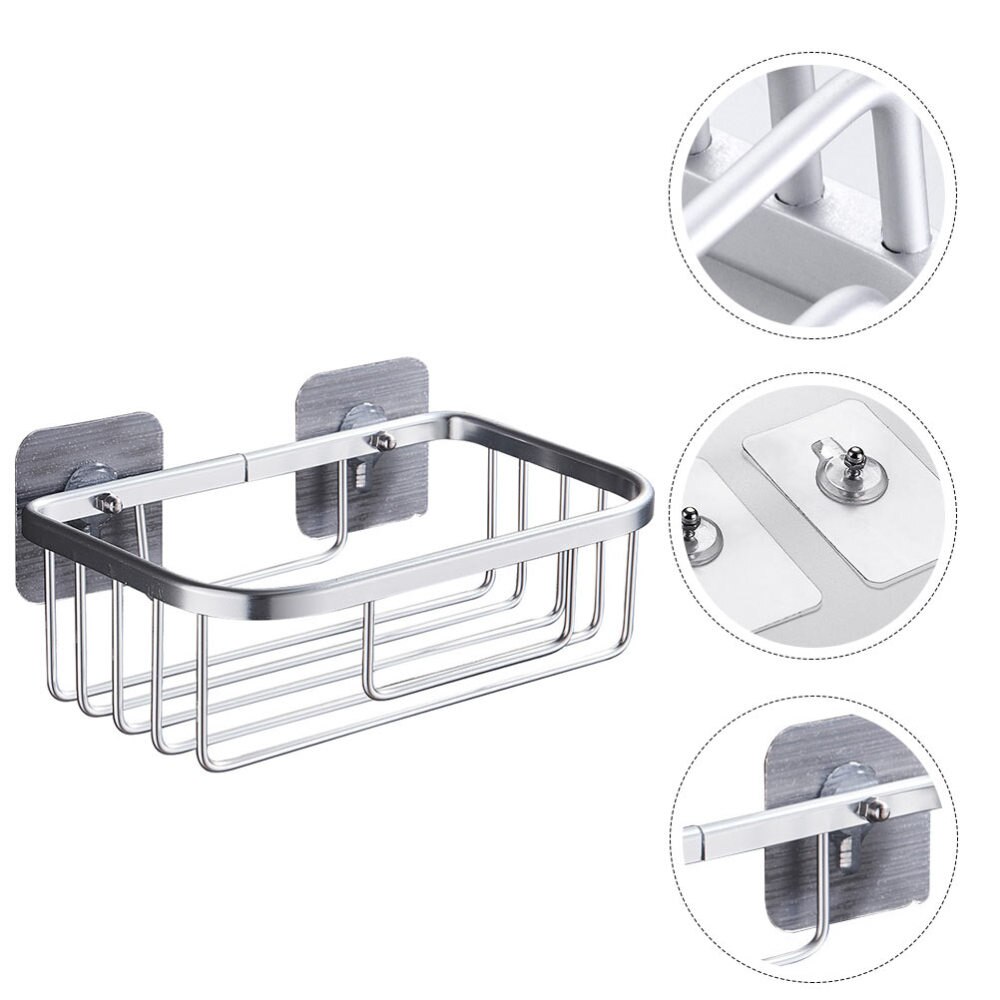 1PC No Punching Tissue Box Suction Cup Toilet Paper Towel Holder for Home: Silver