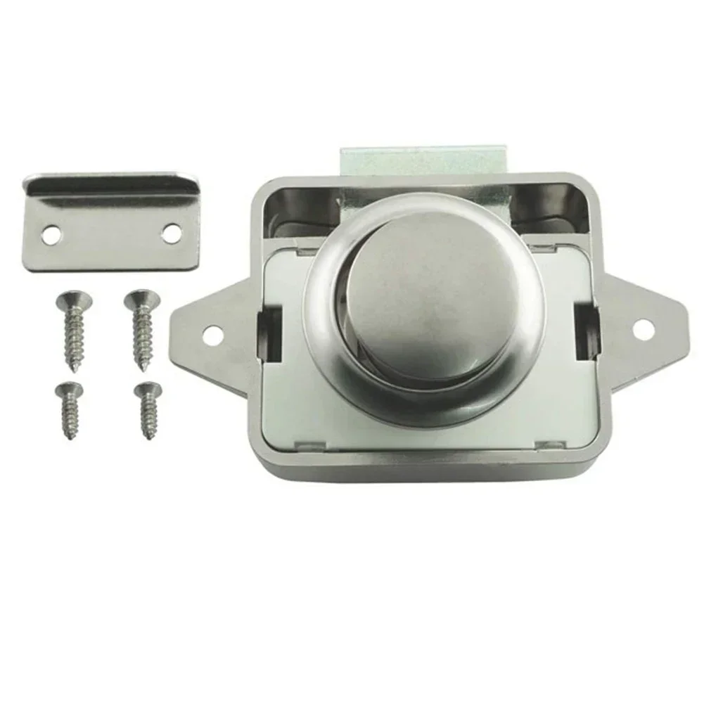 Campervan Cabinet Door Lock Push Button Lock Cabinet Door Campervan Drawer Furniture Latch Push Button Catch Drawer Lock