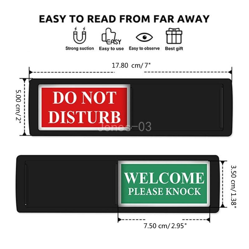 Q6PE Do Not Disturb Easy to Use Door Sign Vacant In Use Indicators for Bathroom and Workplace