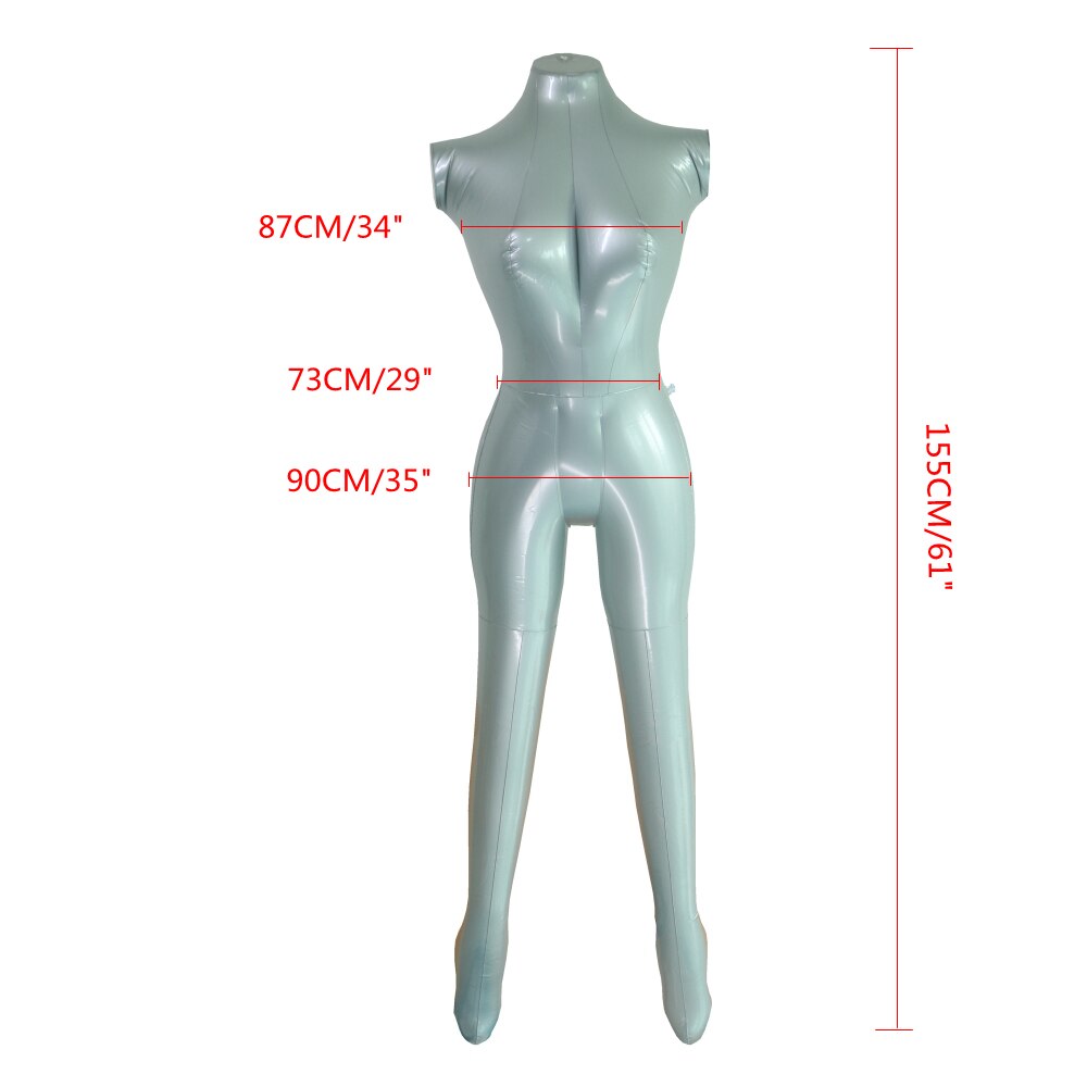 Inflatable Female Model Dummy Torso Armless Body Mannequin Clothes Display Props