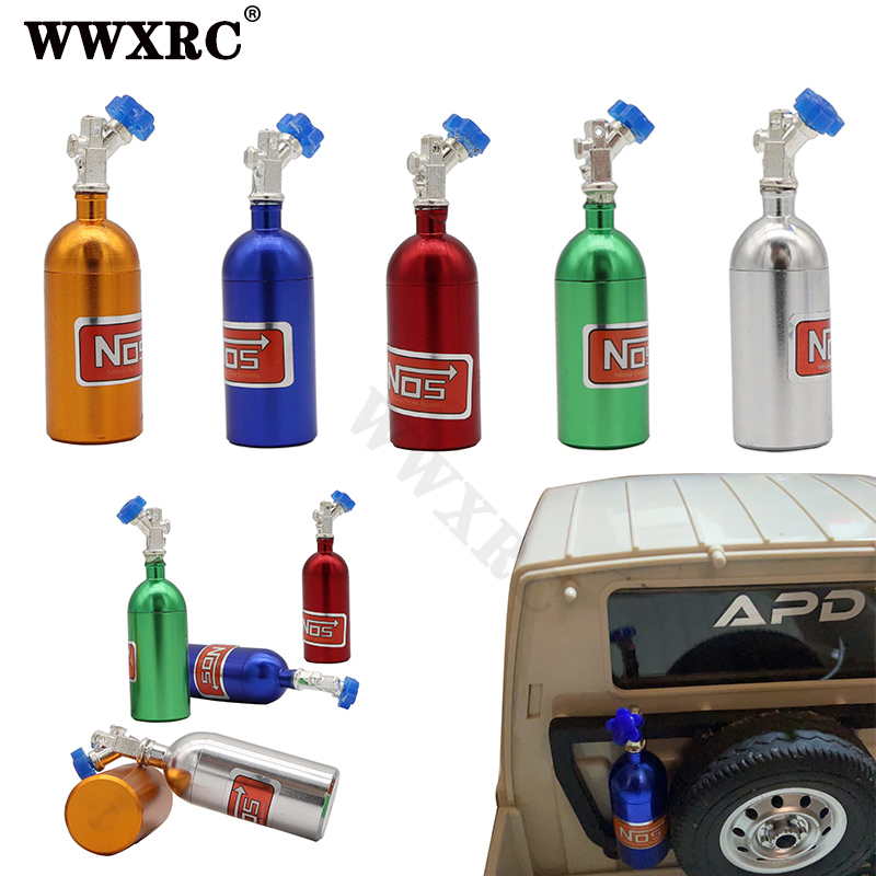 Metalen Gesimuleerde Nos Stikstof Fles Voor Wpl D12 B16 B24 B36 C14 C24 D42 Jjrc Q60 Q61 Mn D90 D91 MN99S Rc Auto Decoratie Onderdelen
