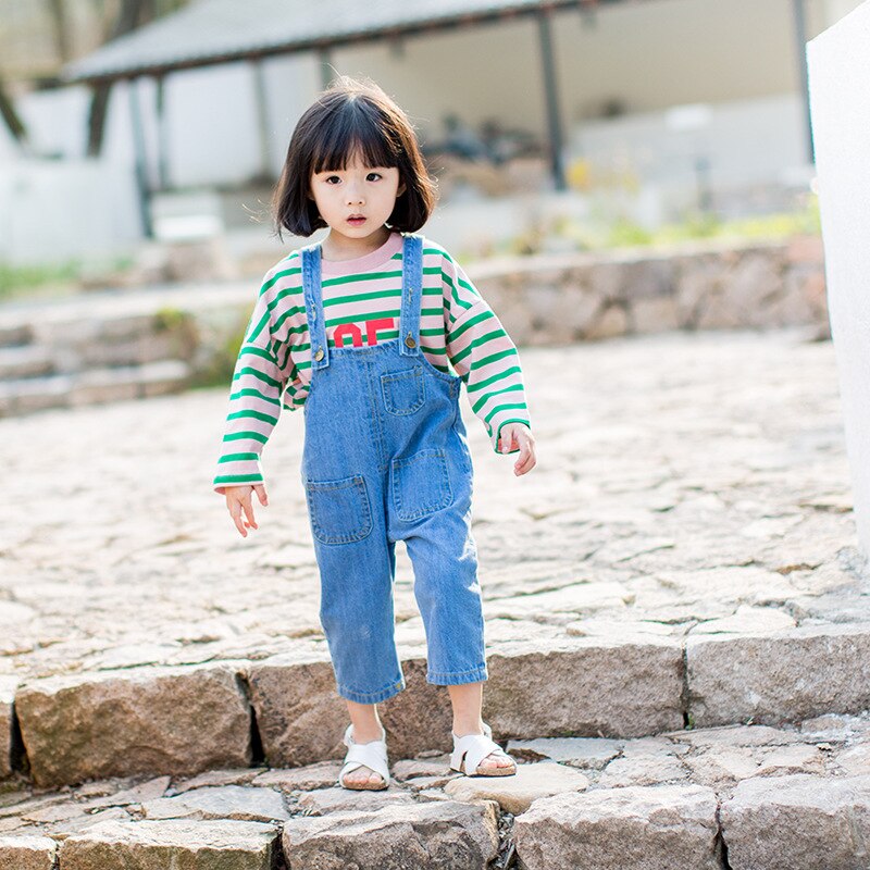 Baby Girls Rompers Denim Pants Overalls Jeans 2-7 Yrs Baby Boys Jeans Kids Clothes Casual Children's Jeans Kids Trousers