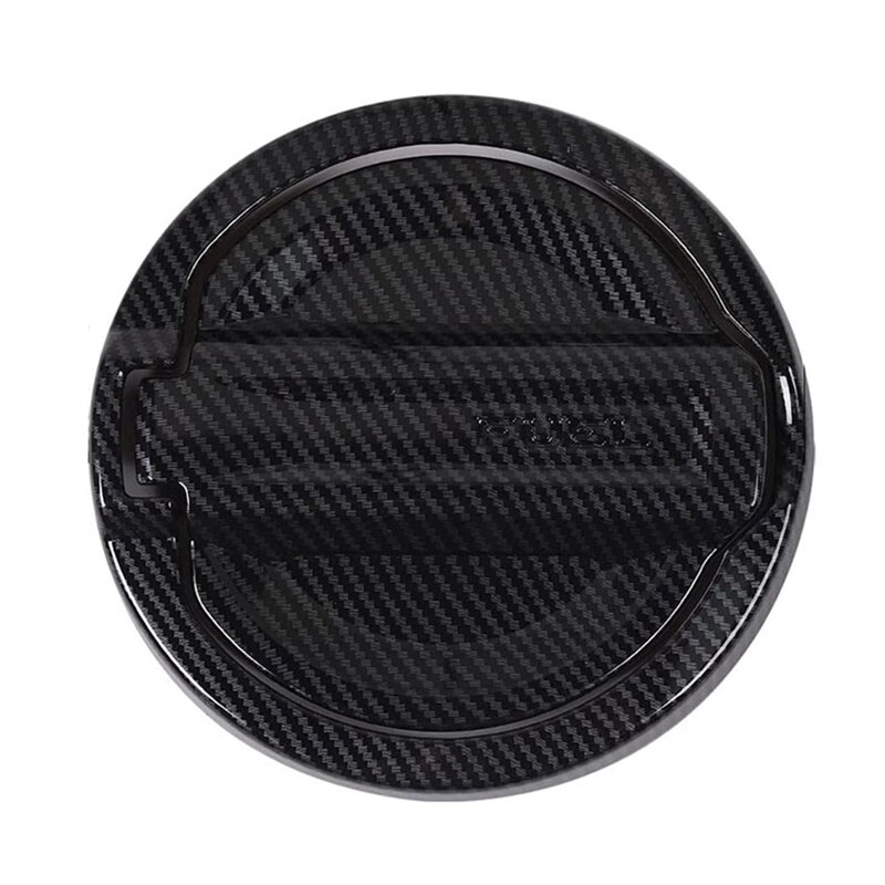 Gas Cap Cover Trim Fuel Tank Cover ABS Decoration Kit For Jeep Wrangler JL Accessories (Carbon Fiber): Default Title