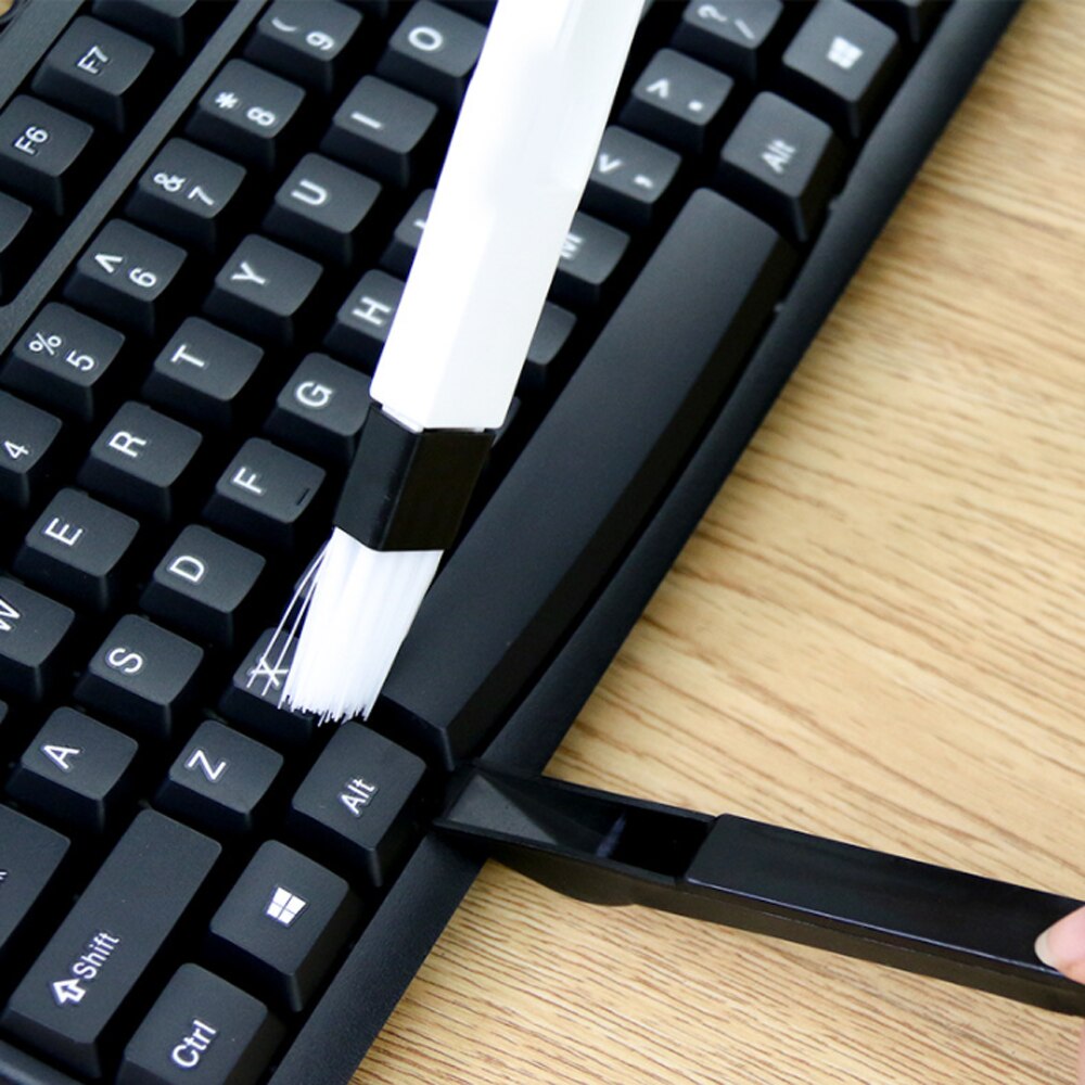 1 Pc 2 en 1 oficina ventana multipropósito pista cepillo de limpieza de surcos pala computadora teclado plegable cepillo de limpieza de la herramienta