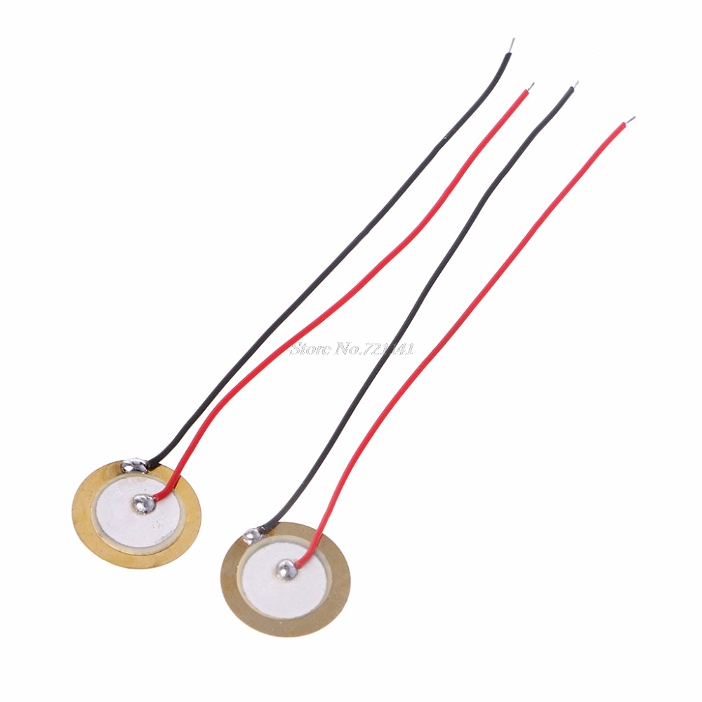 10 Pcs Piezoelectric Piezo Ceramic Wafer Plate Dia 15mm For Buzzer Loudspeaker