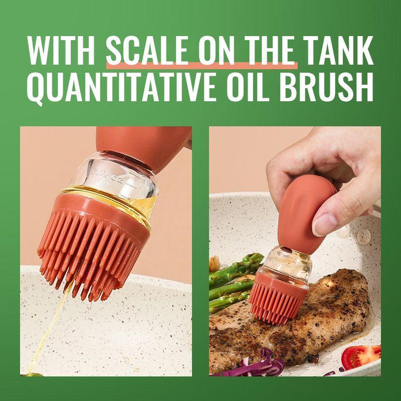 150ml Kitchen Oil Bottle Silicone Glass Oil Container With Brush Barbecue Spray Bottle Oil Dispenser For Kitchen Cooking BBQ