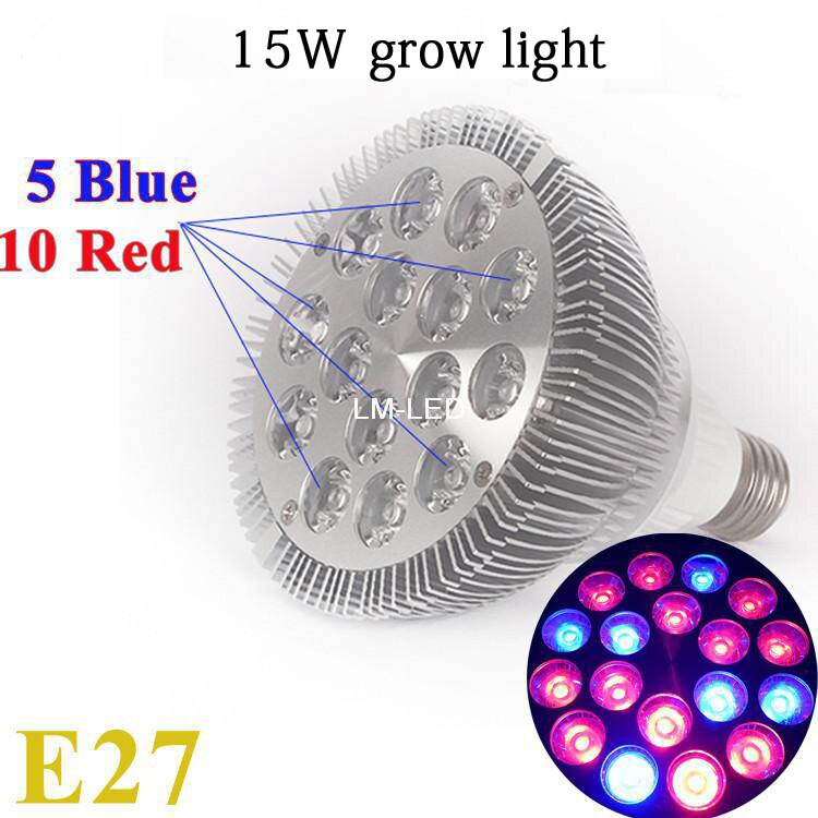 E27 LED Grow Light Plant Growth Lights for Indoor Plants Flower Vegetable 5W/9W/12W/15W Red Blue UV IR Led Growing Lamp