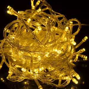 Rgb Led Verlichting Strings 10M 110V 220V 8 Modi Waterdichte IP65 Kerst Garland Fairy Lights Outdoor Indoor Decoratie: Warm White / 220V EU Plug