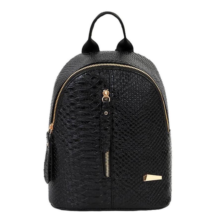 Estilo casual moda feminina pequenas mochilas de couro do plutônio feminino mochila saco de viagem sacos de escola para adolescentes meninas 2020 quente # lr4: Black