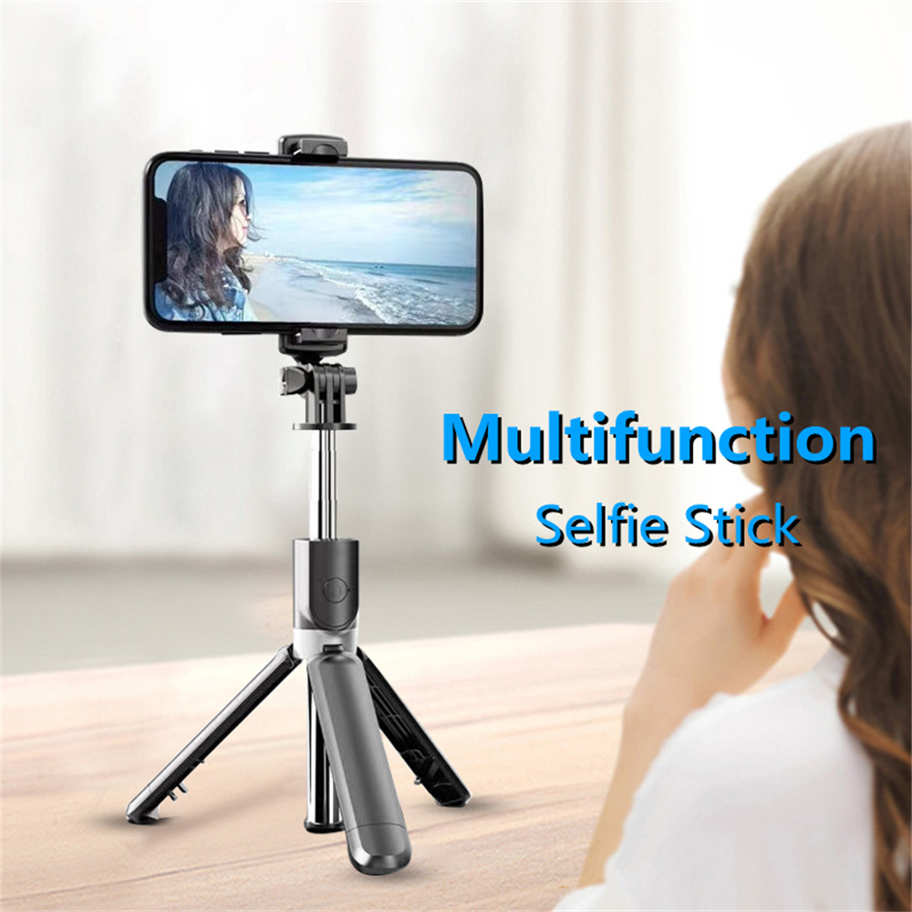 VBNBV 2025 Nuovo treppiede per fotocamera smartphone, supporto per telefono con otturatore Bluetooth, staffe per selfie stick wireless con supporto per telefono