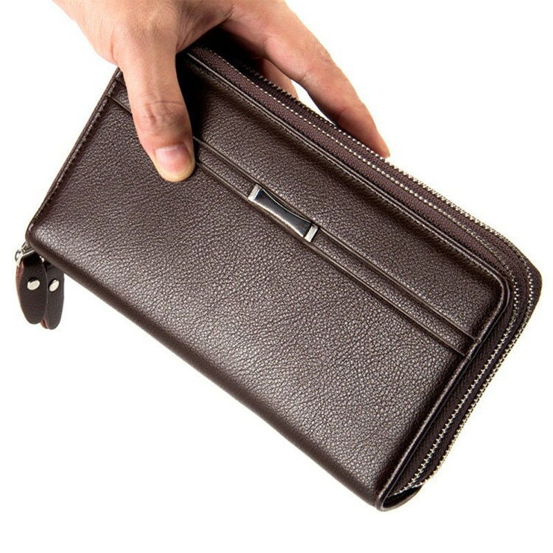 Men's Long Purse Men Wallets Men Clutch Wallets Business Large Capacity Brand Male Purse PU Leather Wallet