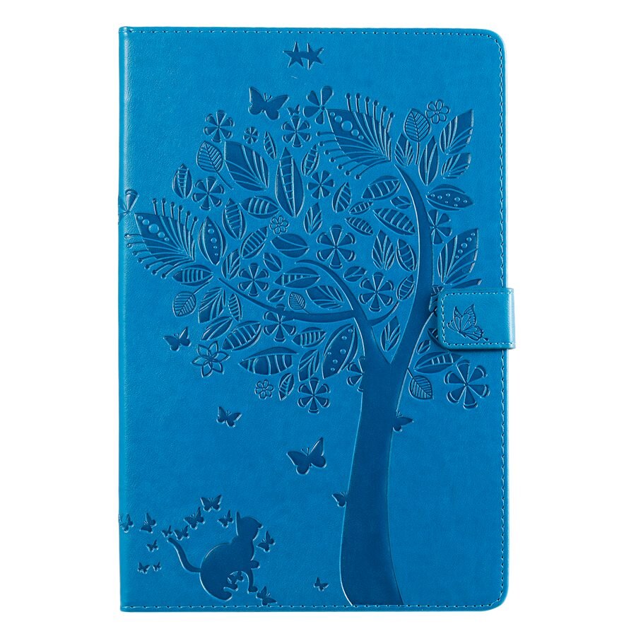 Tablet Case For Samsung galaxy Tab S5E 10.5 T720 SM-T720 T725 Cat Tree Print Cover With Card Slot Tablet case+film+pen: blue