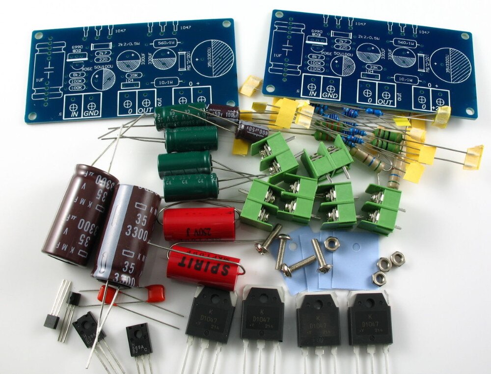 10W+10W Amplifier kit HOOD JLH 1969 Class A Power amp kit 2 channel amplifier