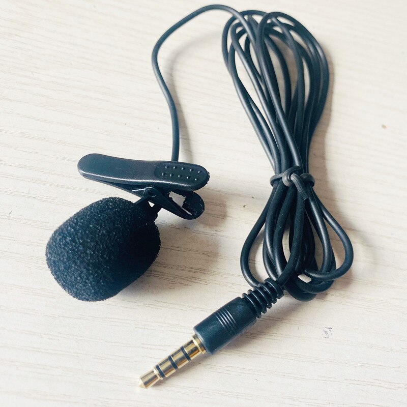 Lavalier Microphone Lapel Mic Buttonhole For PC Computer Mobile Phone Cell Smartphone Mini Tiny Micro Tie Wired Small Mikrofon: 4 sections for Phone