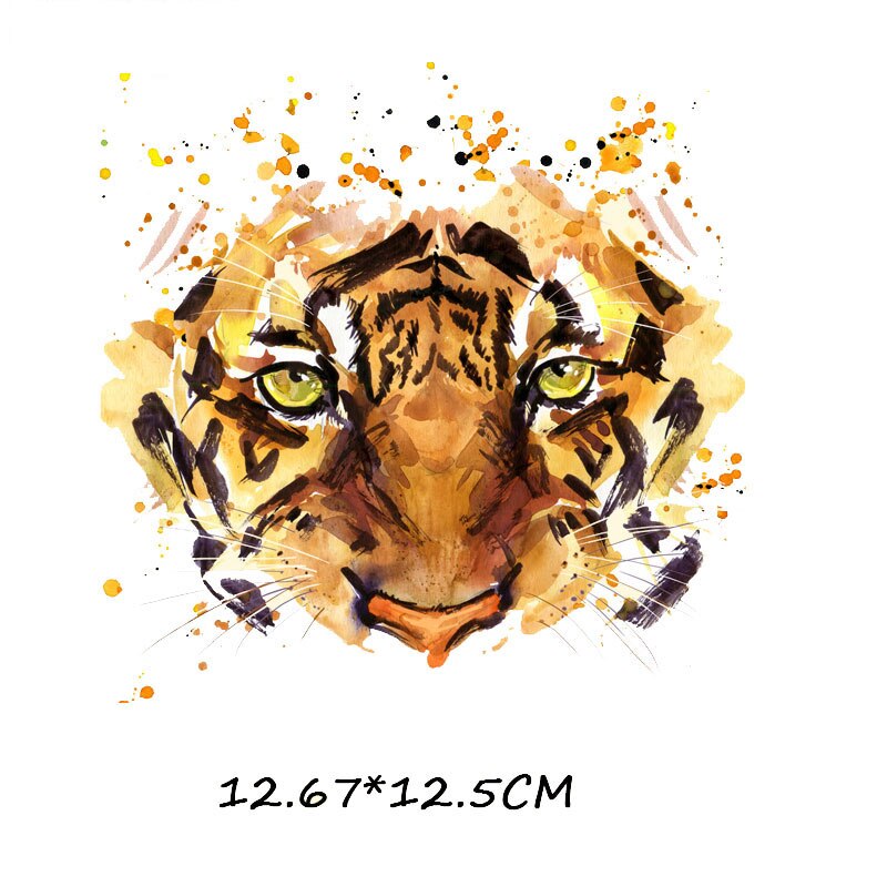 Top dieren stickers op kleding strijk patches voor kleding tijger leeuw applicaties kleding applicatie diy t-shirt badges print e: Zt0380