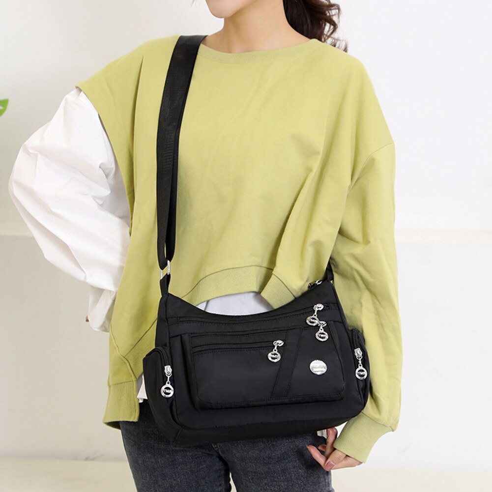 Schulter Geldbörse Multifunktions Nylon Frauen Jahrgang retro Kette Handtasche Bote Tasche Multifunktions Nylon lässig Handtasche Frau