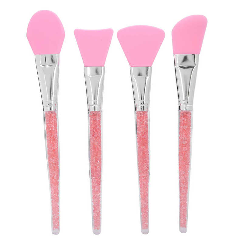 Gezichtsmasker Siliconen Borstel Siliconen Nail Art Borstel Draagbare Diy Make Facial Masker Borstel Roeren Tool: Roze