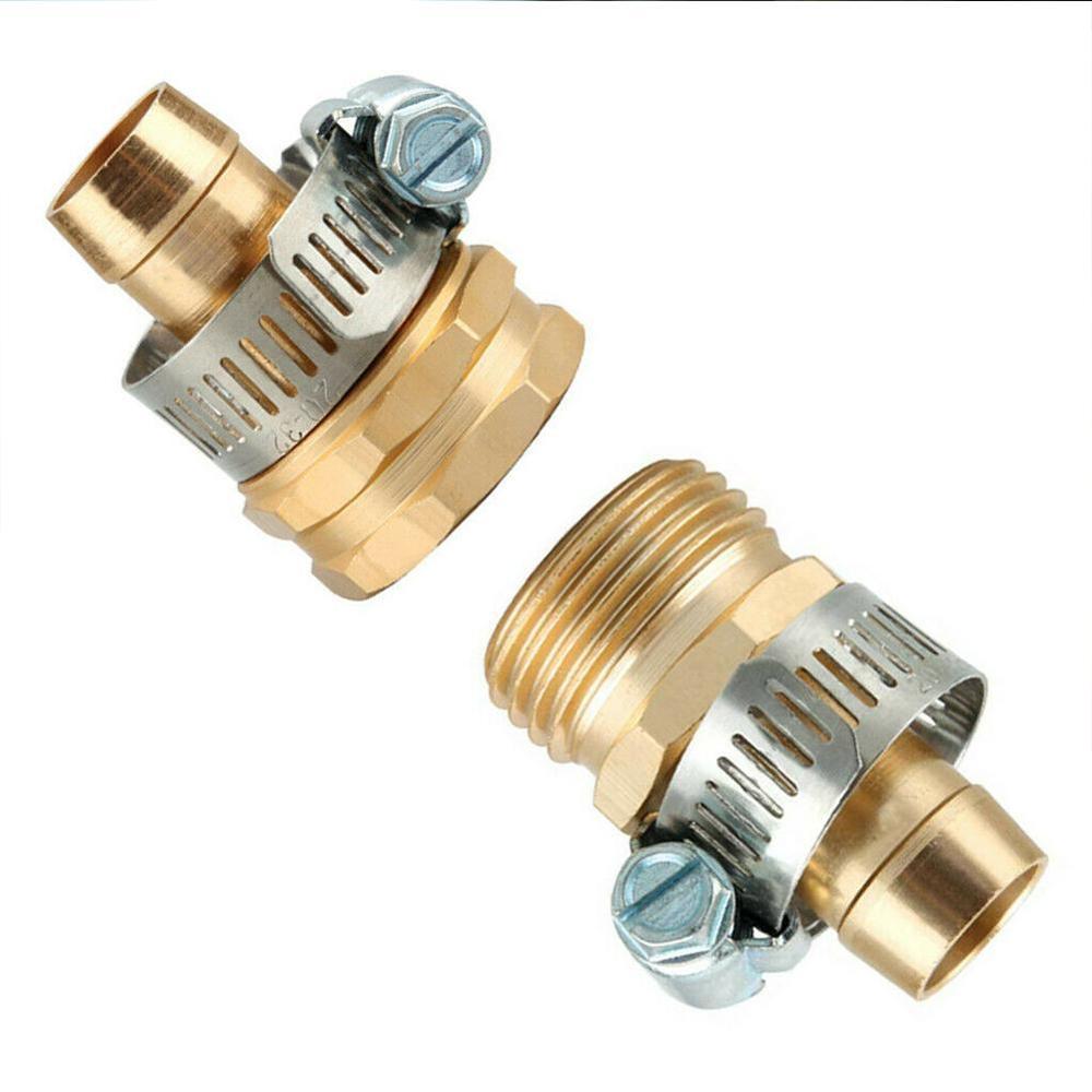 Garden Hose Repair Mender Kit Hose Connector 3/4 Male System Irrigation Set Connector Garden Watering Female O6H0: Default Title