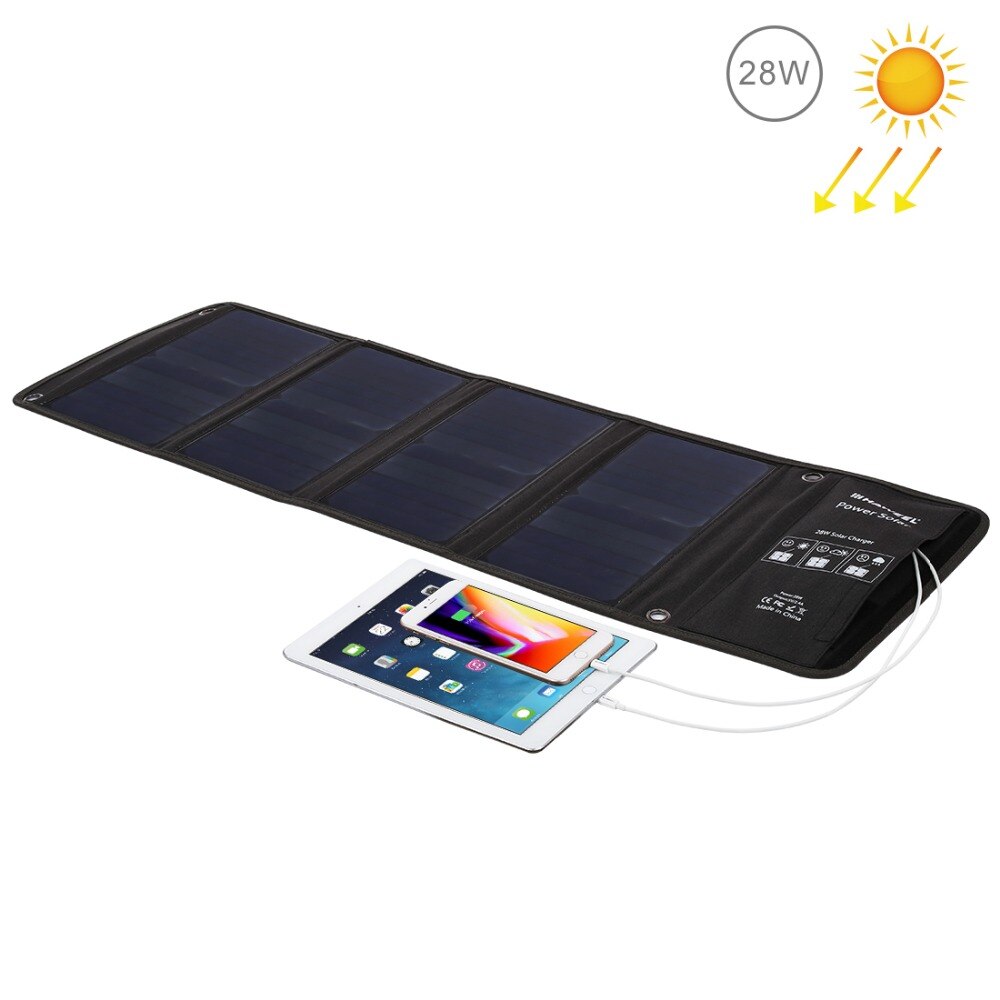 Haweel 14W 21W 28W Portable Solar Charger Voor Mobiele Telefoon Camping Reizen Opvouwbaar Zonnepaneel Lader Met dual Usb-poorten